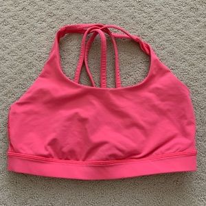 Pink Sports Bra Lululemon - Size 8